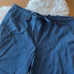 Sag Harbor Stretch Petites horizontal stripes ankle pants womens size 6P